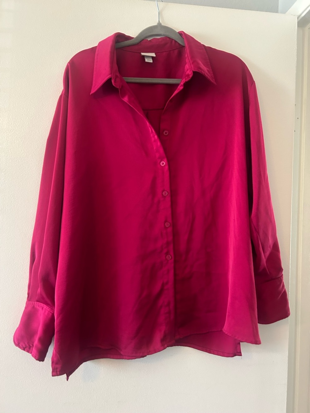 a new day Women's Bright Fuchsia Button-Down Shirt